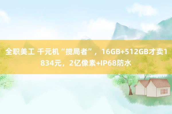 全职美工 千元机“搅局者”，16GB+512GB才卖1834元，2亿像素+IP68防水